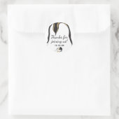 ベビーシャワーステッカー「金ゴールドベビーペンギン」 ラウンドシール (バッグ)