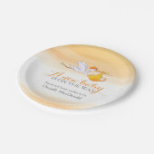 ベビーシャワーストークデリバリー新生児アートプレート ペーパープレート (アングル)
