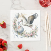 ベビーシャワーストーク スタンダードランチョンナプキン (インサイチュ)