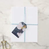 ベビーシャワーストーリーブック子供部屋ライムカスタムの好意 ギフトタグ (より糸付き)