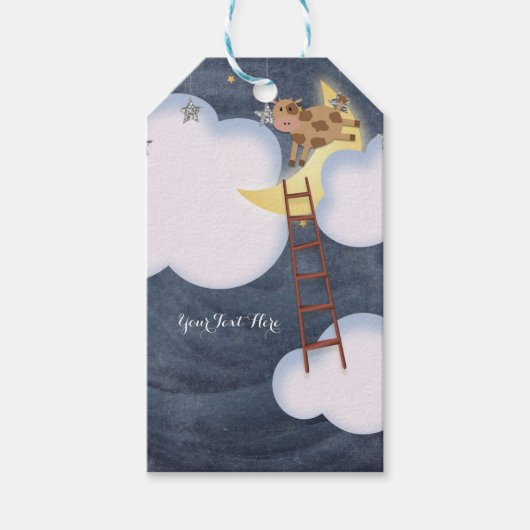 ベビーシャワーストーリーブック子供部屋ライムカスタムの好意 ギフトタグ (正面)