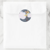 ベビーシャワーストーリーブック子供部屋ライムカスタムの好意 ラウンドシール (バッグ)