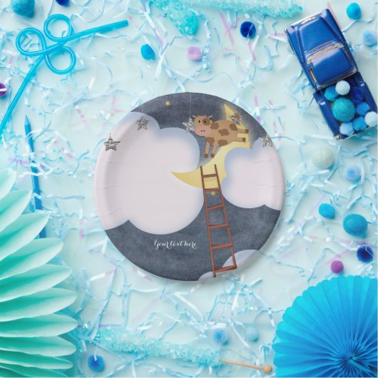 ベビーシャワーストーリーブック子供部屋ライムカスタムパーティー ペーパープレート (パーティー)