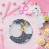 ベビーシャワーストーリーブック子供部屋ライムカスタムパーティー ペーパープレート (パーティー)