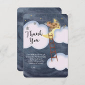 ベビーシャワーストーリーブック子供部屋ライムサンキューカード サンキューカード (正面/裏面)