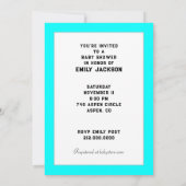 ベビーシャワースノーボーダー招待状 招待状 (裏面)