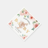 ベビーシャワースワンフローラ スタンダードカクテルナプキン (角)