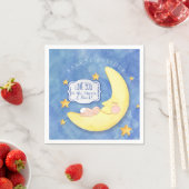 ベビーシャワーズザムーンアンドバックスターズタイポグラフィ スタンダードカクテルナプキン (インサイチュ)