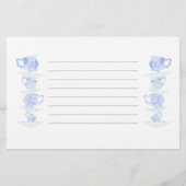 ベビーシャワータイムカプセルカードティー中国レース金ゴールド 便箋 (裏面)