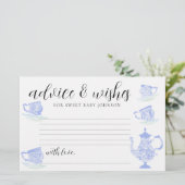 ベビーシャワータイムカプセルカードティー中国レース金ゴールド 便箋 (スタンド正面)