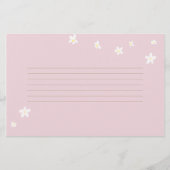 ベビーシャワータイムカプセルカードデイジーパステルピンク 便箋 (裏面)
