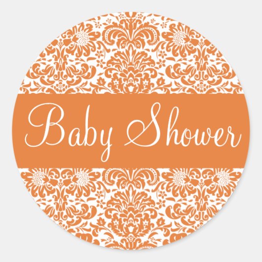 ベビーシャワーダマスク封筒シール ラウンドシール (正面)