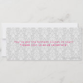 ベビーシャワーチケット招待状、ガール 招待状 (裏面)