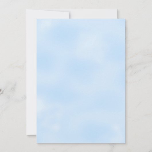 ベビーシャワーツインボーイズテディベア 招待状 (裏面)