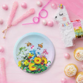 ベビーシャワーツツインビーズフローラおしゃぶり ペーパープレート (パーティー)