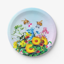 ベビーシャワーツツインビーズフローラおしゃぶり ペーパープレート