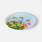 ベビーシャワーツツインビーズフローラおしゃぶり ペーパープレート (アングル)