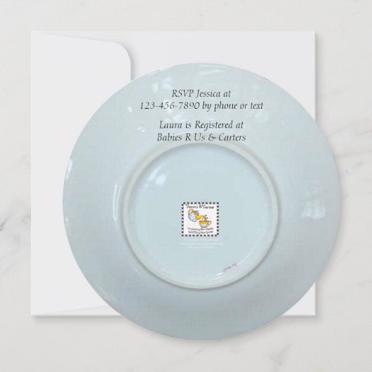 ベビーシャワーティーパーティの招待状 招待状 (裏面)