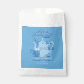ベビーシャワーティーパーティーかわいいミニマリストチックブルー フェイバーバッグ (正面)