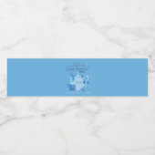 ベビーシャワーティーパーティーかわいいミニマリストチックブルー ペットボトルラベル (シングルラベル)