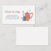 ベビーシャワーティーパーティーかわいいミニマリストボホニュートラル エンクロージャーカード (正面/裏面)