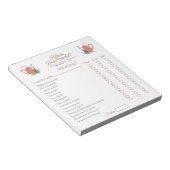 ベビーシャワーティーパーティーかわいいミニマリストボホニュートラル ノートパッド (アングル)