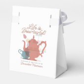 ベビーシャワーティーパーティーかわいいミニマリストボホニュートラル フェイバーボックス (裏面サイド)