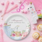 ベビーシャワーティーパーティーエレガントフローラ ペーパープレート (パーティー)