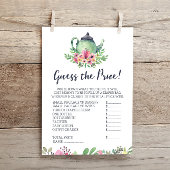 ベビーシャワーティーパーティー　価格当てゲームカード 招待状