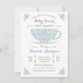 ベビーシャワーティーパーティー-男の赤ちゃんII招待状 招待状 (正面)