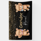 ベビーシャワーテディジェンダーリビール招待状 横断幕 (縦)