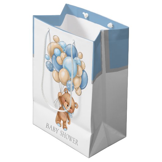 ベビーシャワーテディバーリーウェイボーイ抱き枕 ミディアムペーパーバッグ (正面アングル)