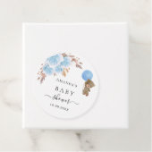 ベビーシャワーテディブルーパンパ感謝していスグラス フェイバータグ (インサイチュ)