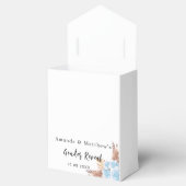 ベビーシャワーテディベアのパンパスグラス赤面フローラ フェイバーボックス (オープン)