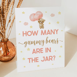 ベビーシャワーテディベアーグミベアーゲーム 台座サイン