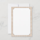 ベビーシャワーテディベア |タンアーガイル サンキューカード (裏面)