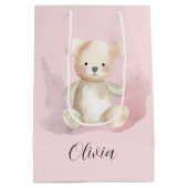 ベビーシャワーテディベア ミディアムペーパーバッグ (裏面)