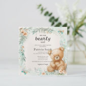 ベビーシャワーテディベア 招待状 (スタンド正面)