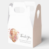 ベビーシャワーテディホットエアバルーンソフトピンク フェイバーボックス (オープン)