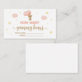 ベビーシャワーテディ何人のグミベアのゲームカード エンクロージャーカード (正面/裏面)
