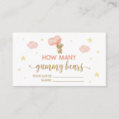 ベビーシャワーテディ何人のグミベアのゲームカード エンクロージャーカード (正面)