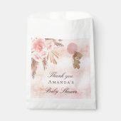 ベビーシャワーテディ赤面パンパ感謝していスグラス フェイバーバッグ (正面)