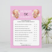 ベビーシャワーテディ ママ or パパ 熱気球 招待状 (スタンド正面)