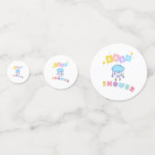 ベビーシャワーテーブル紙吹雪 コンフェッティ (正面)