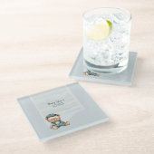 ベビーシャワーテーマ懸命ガラスコースター ガラスコースター (アングル)