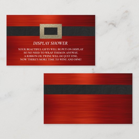 ベビーシャワーディスプレイシャワー挿入サンタベビー エンクロージャーカード (正面/裏面)