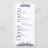 ベビーシャワーディナーメニューフラットカード (正面)