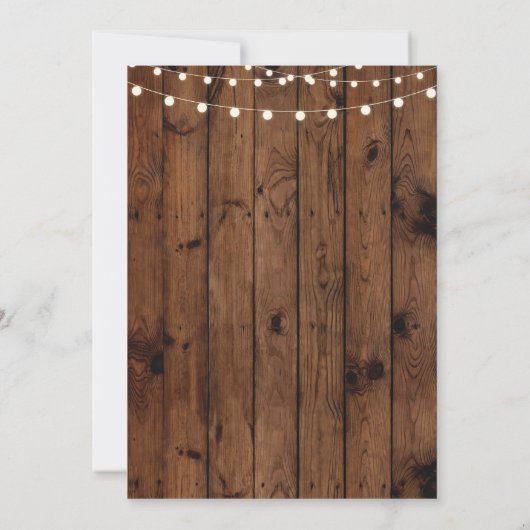 ベビーシャワーデイジーウッ素朴ドライトフローラ招待状 招待状 (裏面)