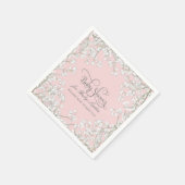 ベビーシャワーデコーバービーズブレスリースフローラ スタンダードカクテルナプキン (角)