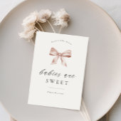 ベビーシャワーデザートテーブルのサインと弓デザイン ポスター